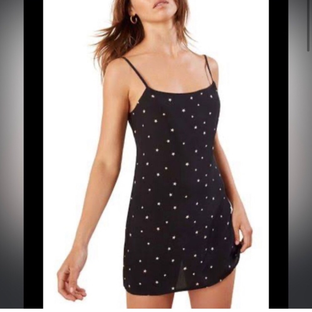 Reformation star printed mini dress